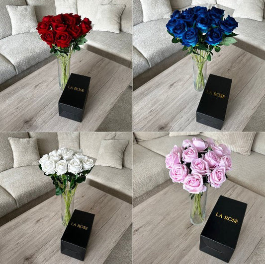 Coffret 15 roses