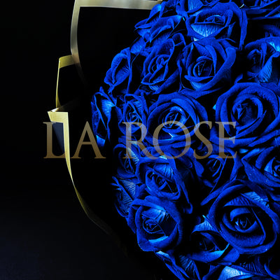 100 Roses Bouquet Royal Blue