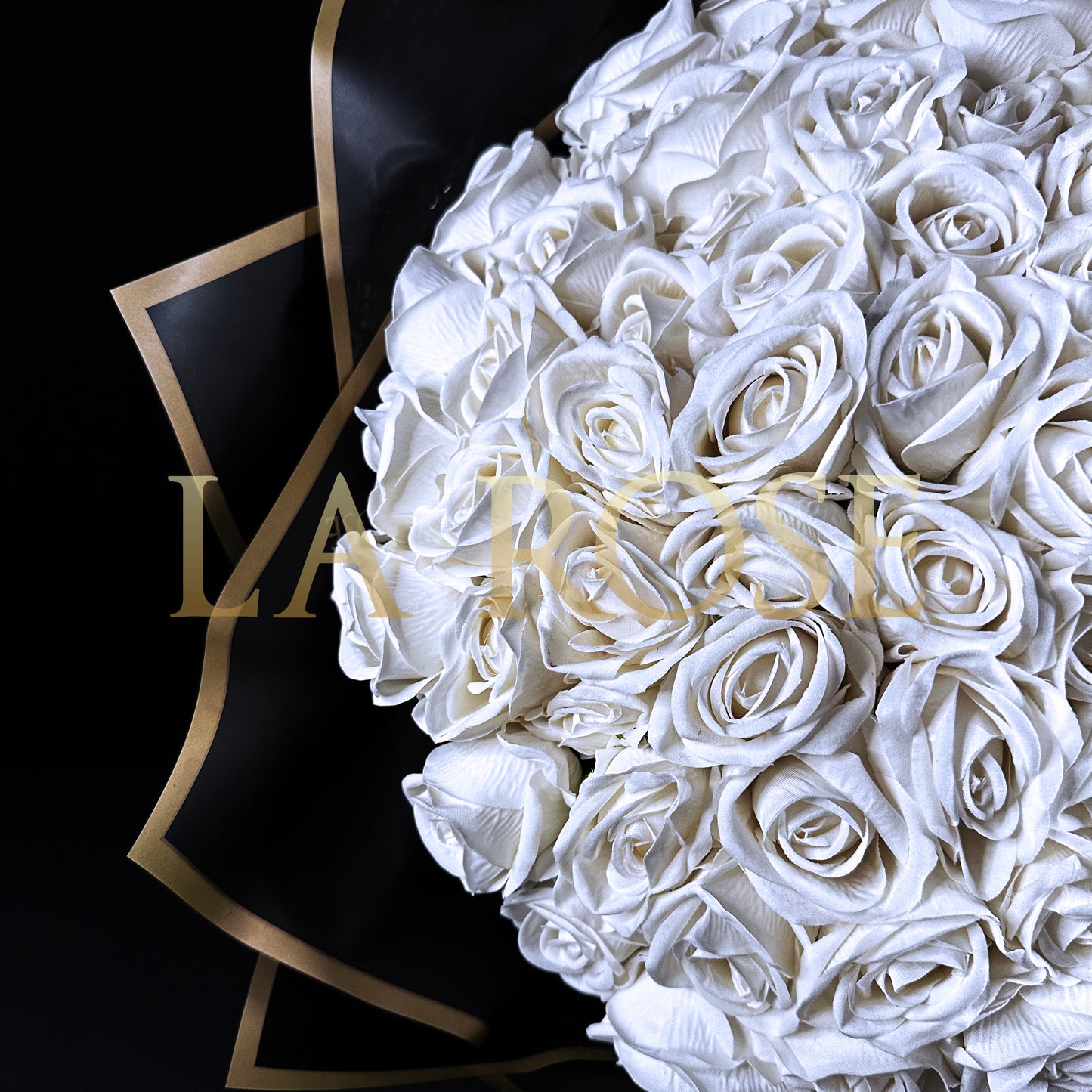 Bouquet de 100 roses blanches