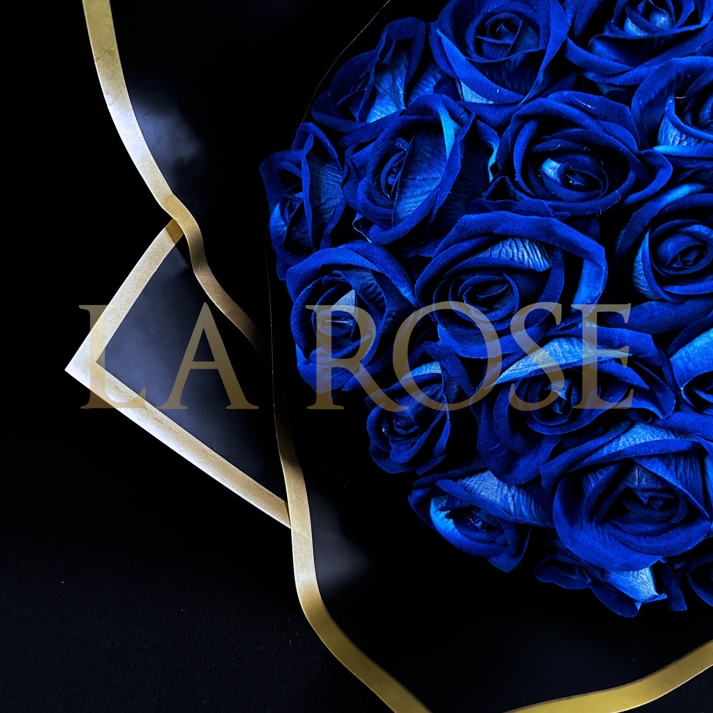 50 Roses Bouquet Royal Blue